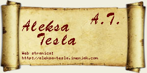 Aleksa Tesla vizit kartica